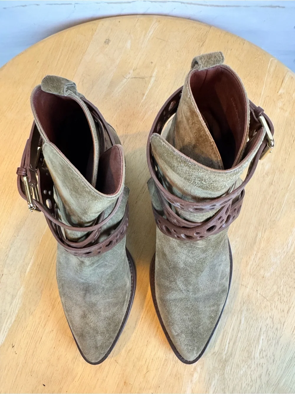 Burberry | Suede and Leather Booties, EU 36